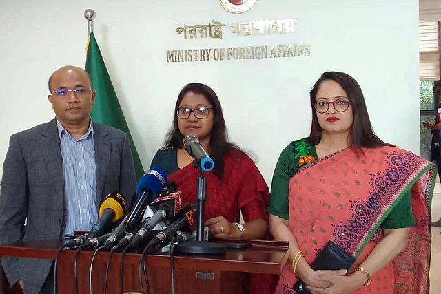 Foreign ministry spokesperson Seheli Sabrin gave the reactions at the foreign ministry on Tuesday afternoon